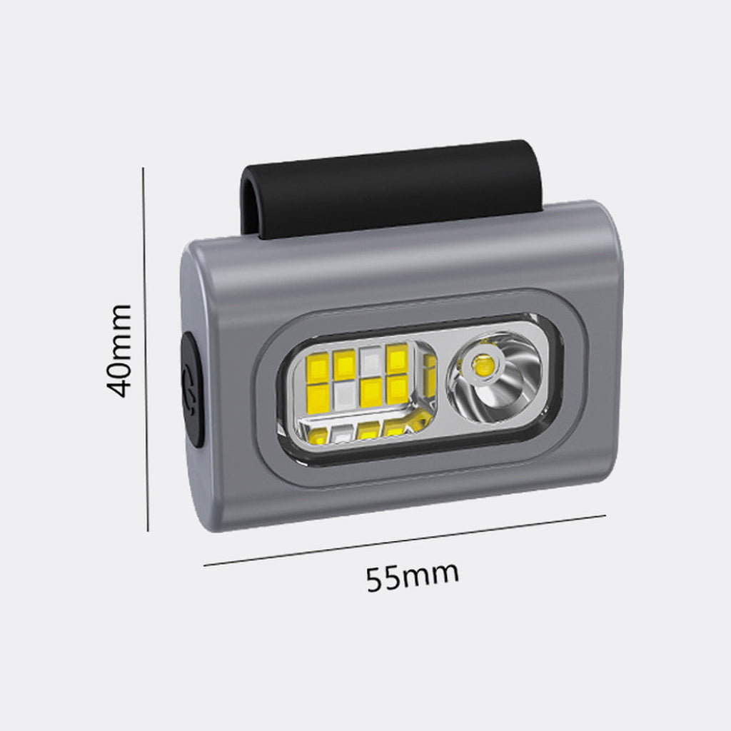 SAETTO Faro rechargeable magnetic clip light in Graphite, 55 x 40 mm