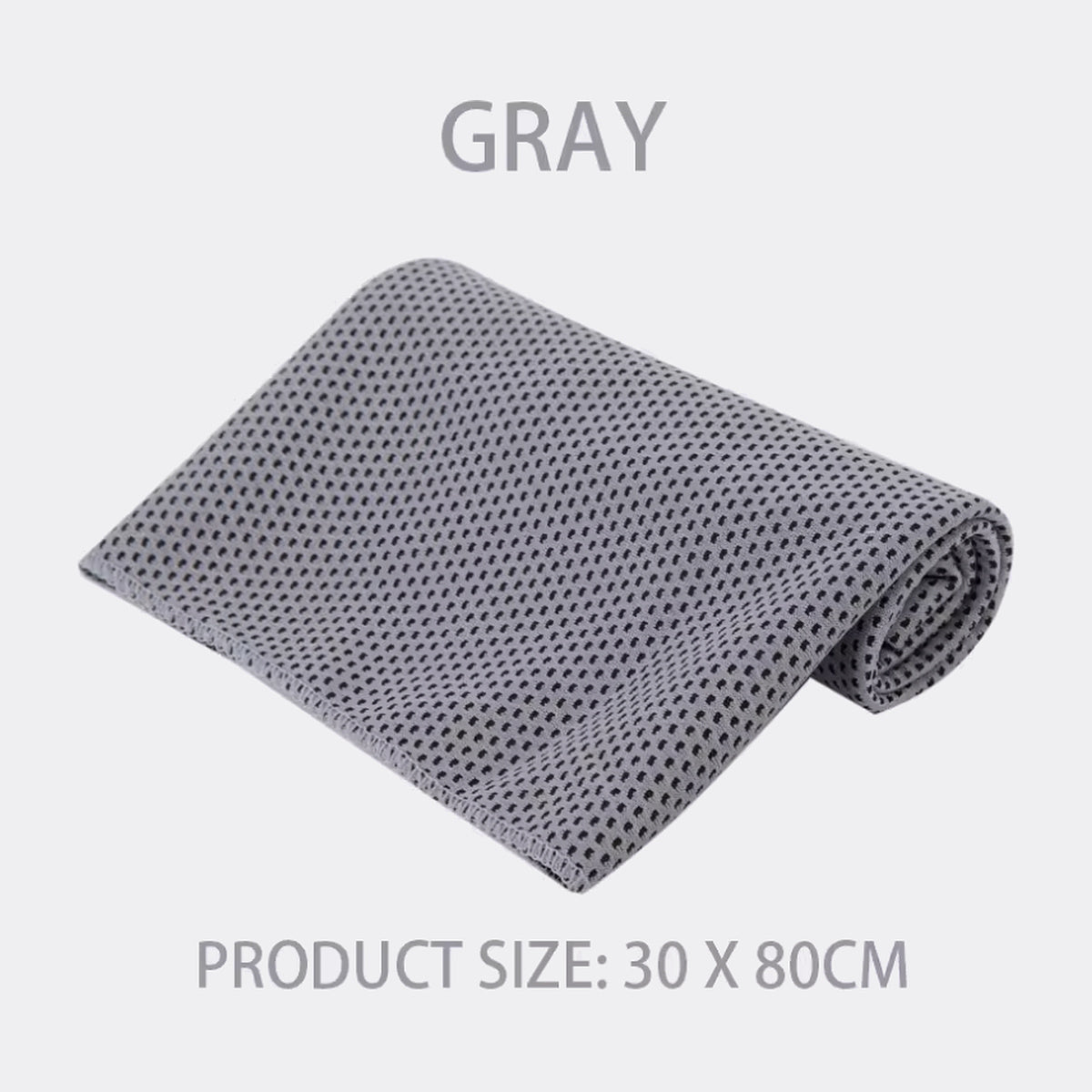 SAETTO Fresco cooling towel unrolled, gray, 30 x 80 cm