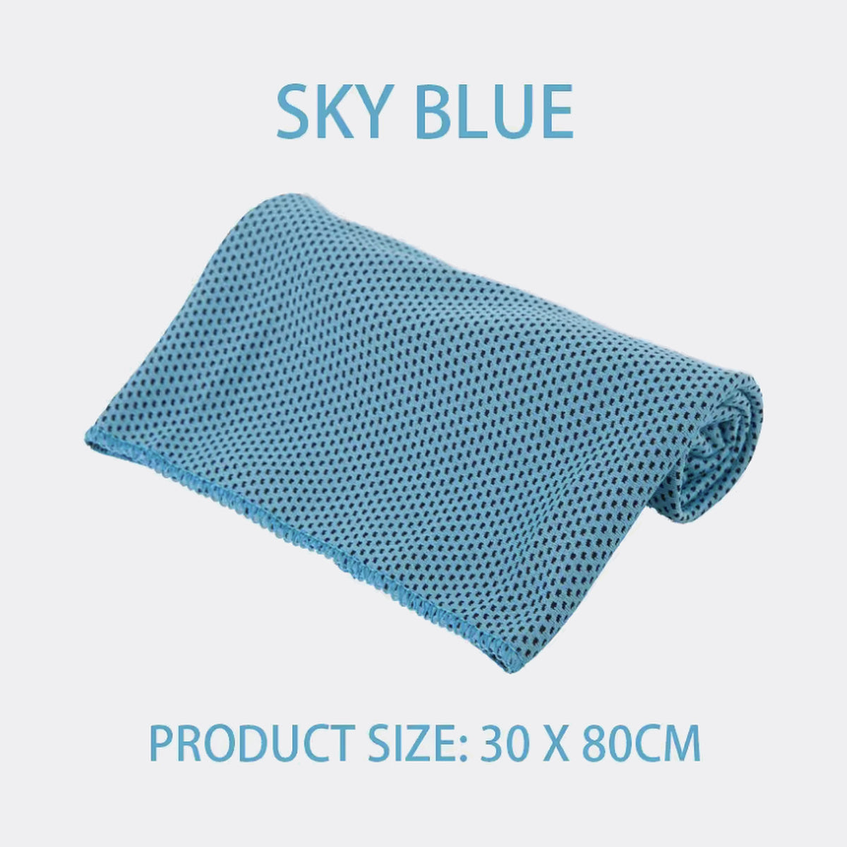 SAETTO Fresco cooling towel unrolled, sky blue, 30 x 80 cm